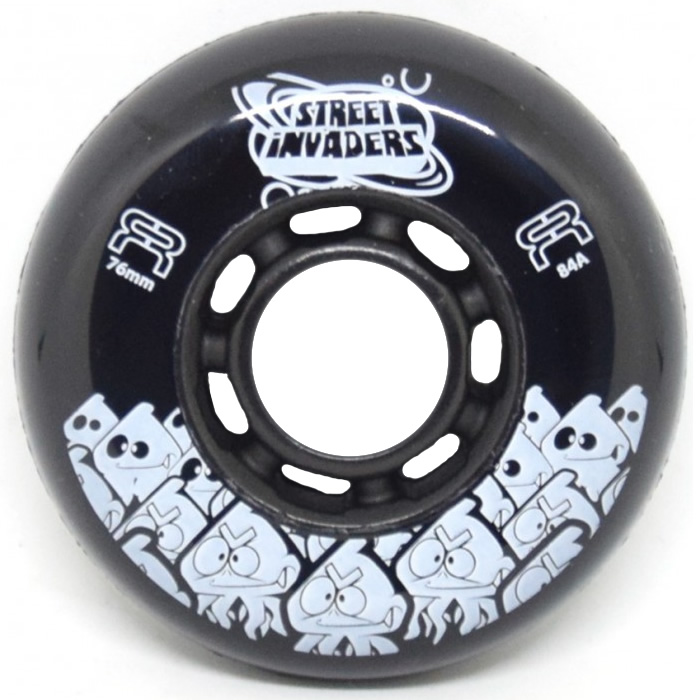 Set 8 Roti FR Street Invaders Negre 76mm/84a