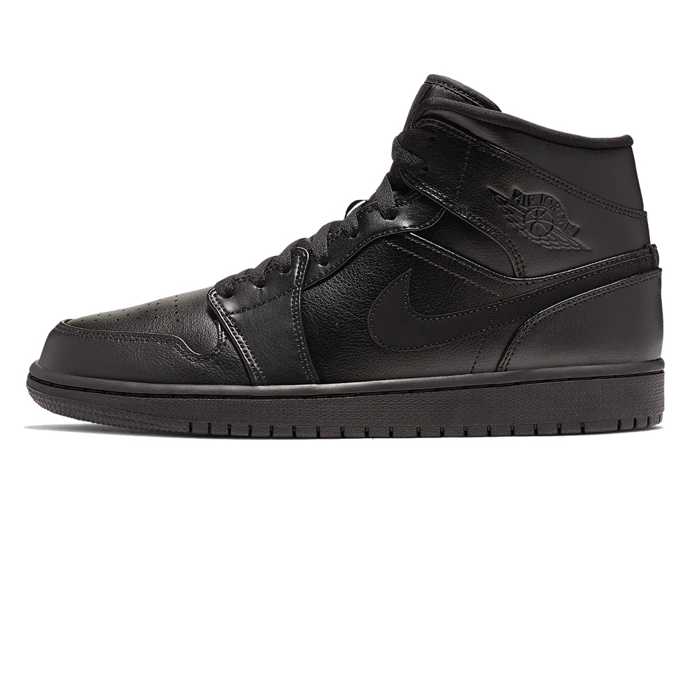 Shoes Nike Air Jordan 1 Mid Black/Black/Black Skates.ro