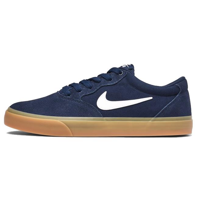 nike sb chron slr suede mix sneakers in white